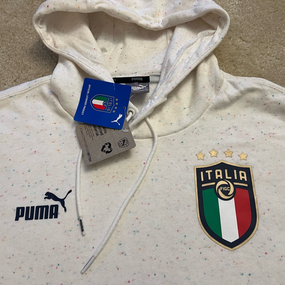 RARE Puma Italy National Team Confetti Hoodie sweatshirt soccer Italia Olympics
